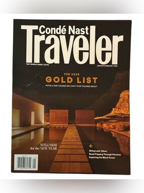 Conde Nast Traveler Magazine January February 2026 Gold List Hotels and Cruises
